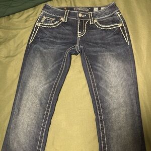 Signature Blue Denim Jeans with Contrast Stitching